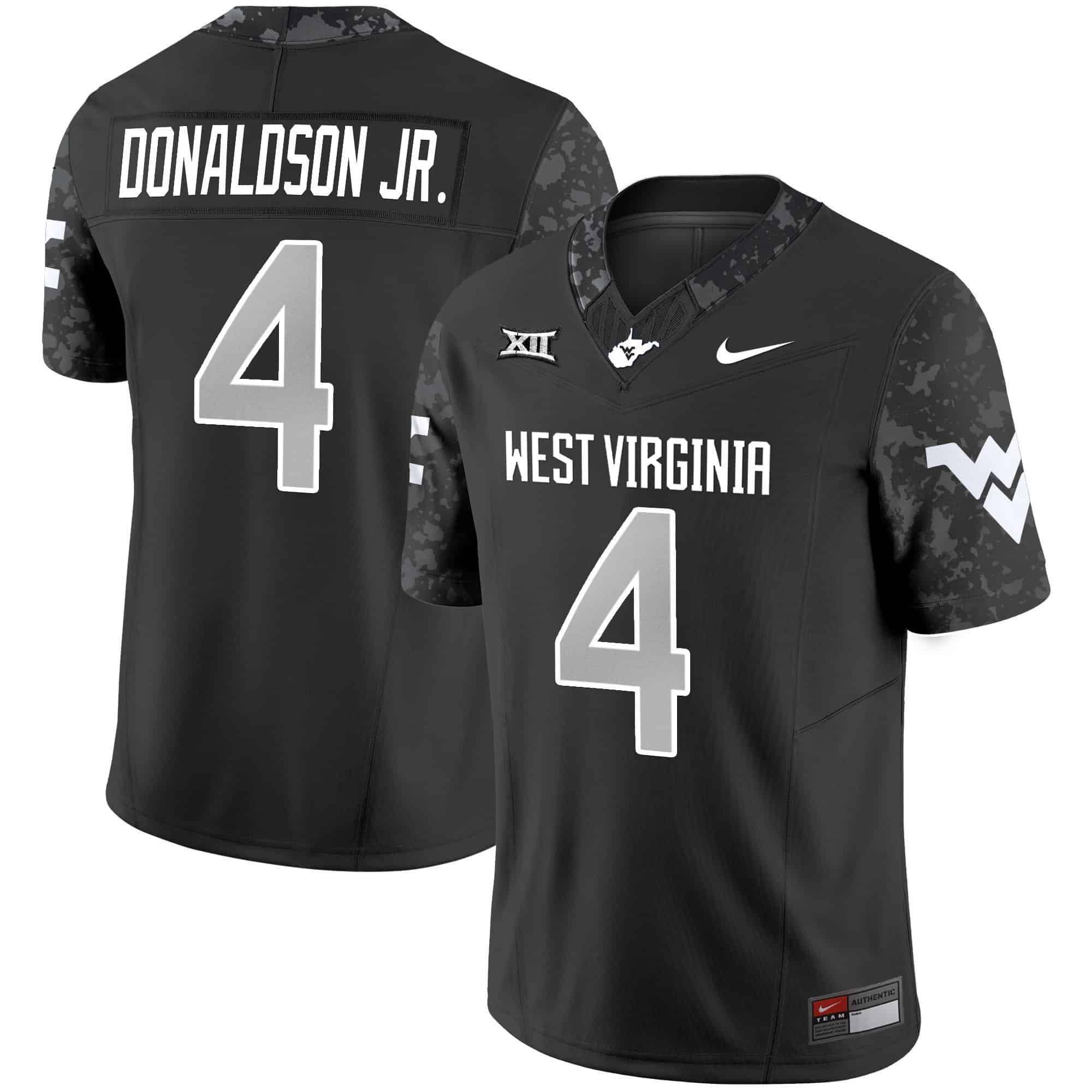 Men West Virginia Mountaineers #4 Donaldson jr Black 2024 Nike Vapor Limited NCAA Jersey->indianapolis colts->NFL Jersey